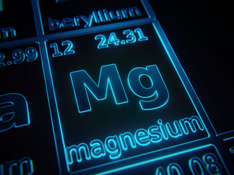 Element Magnesium im Periodensystem.