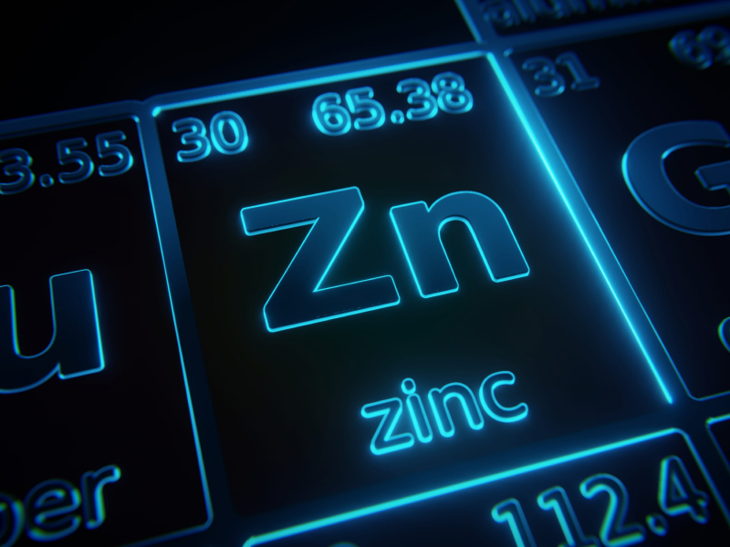 Element Zink im Periodensystem.