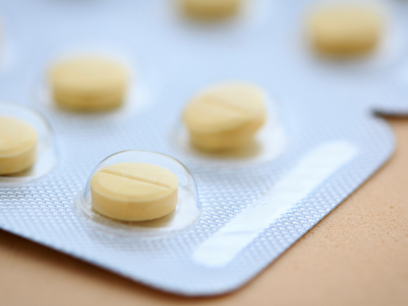 Blisterverpackung mit Folsäure-Tabletten 