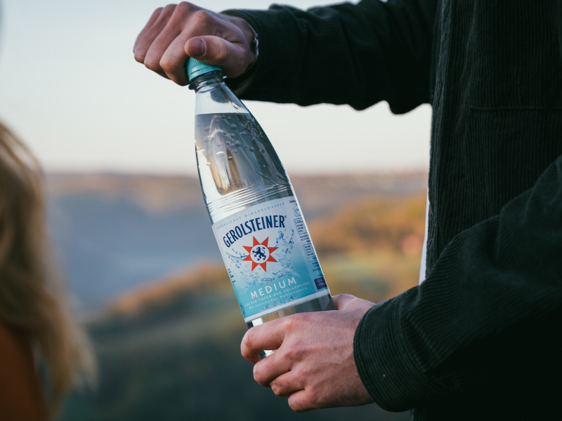 Gerolsteiner Mineralwasser in der Flasche